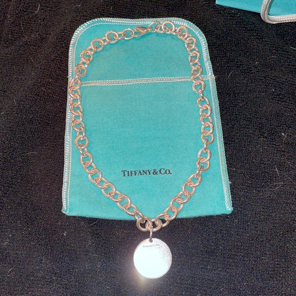 Tiffany & Co Sterling Silver Round Medallion Necklace